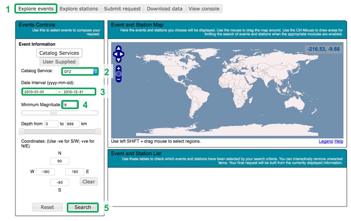 First screen shot for station selection