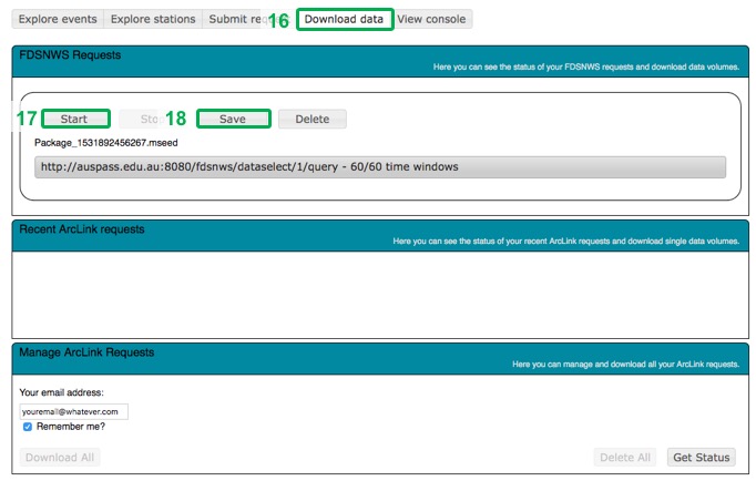 First screen shot for station selection
