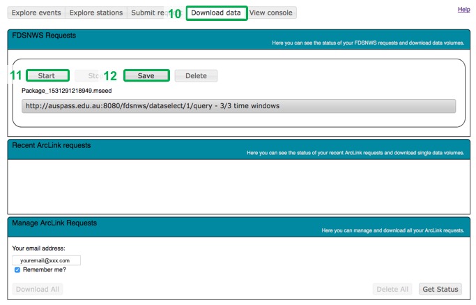 First screen shot for station selection