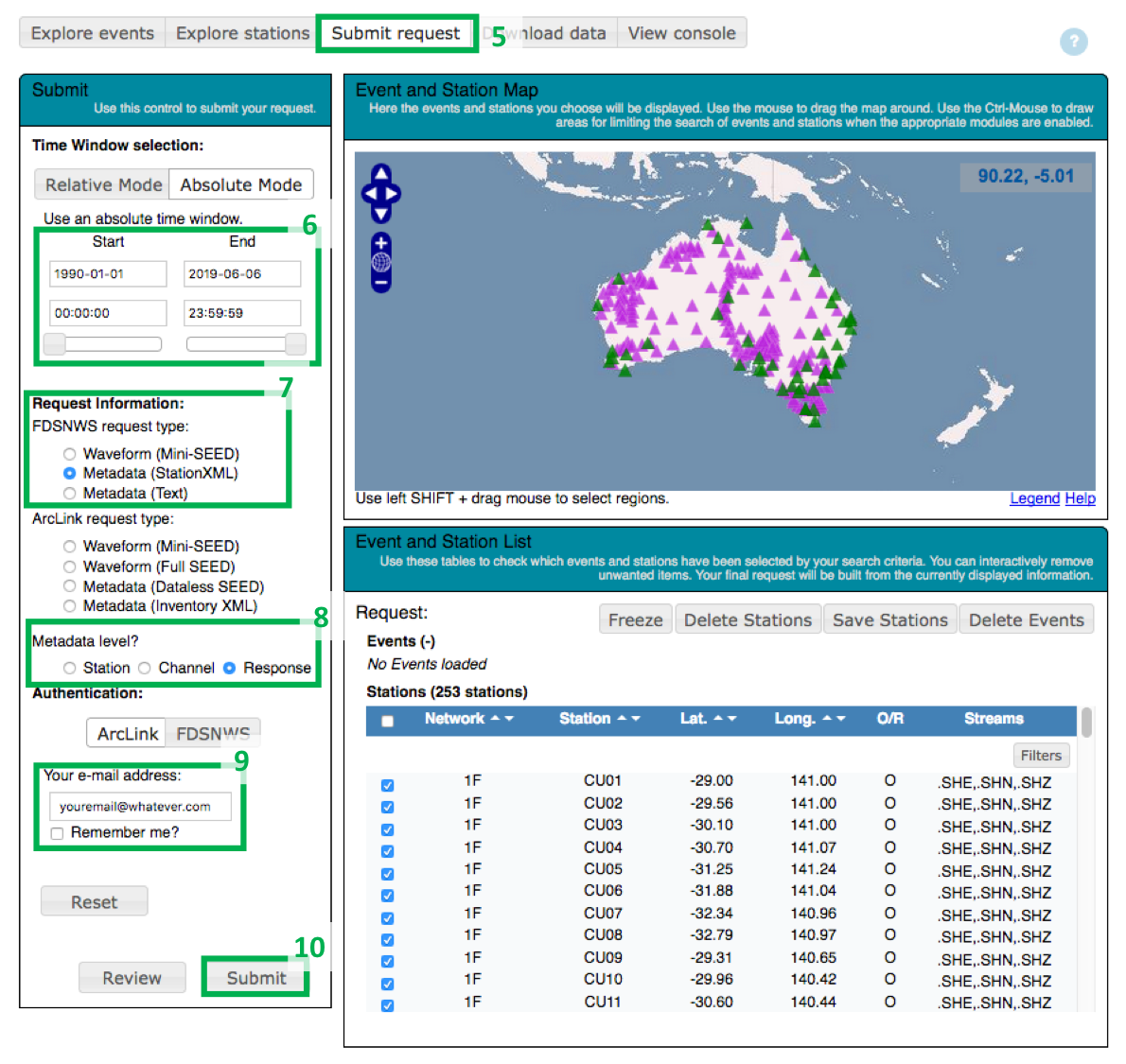 second screen shot for metadata selection