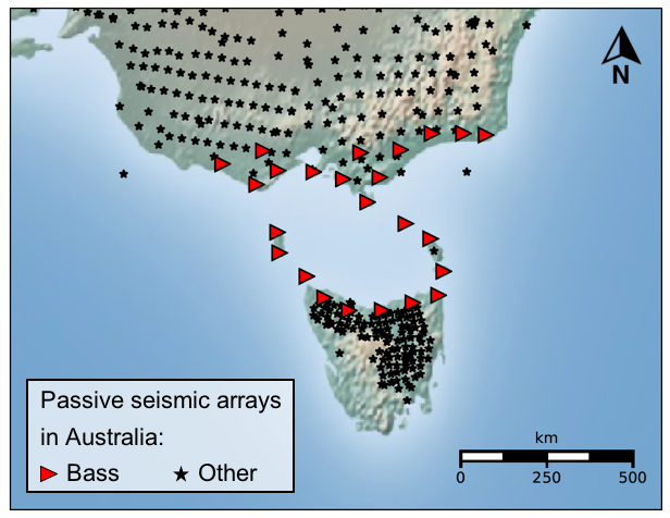 Map of the BASS seismic array
